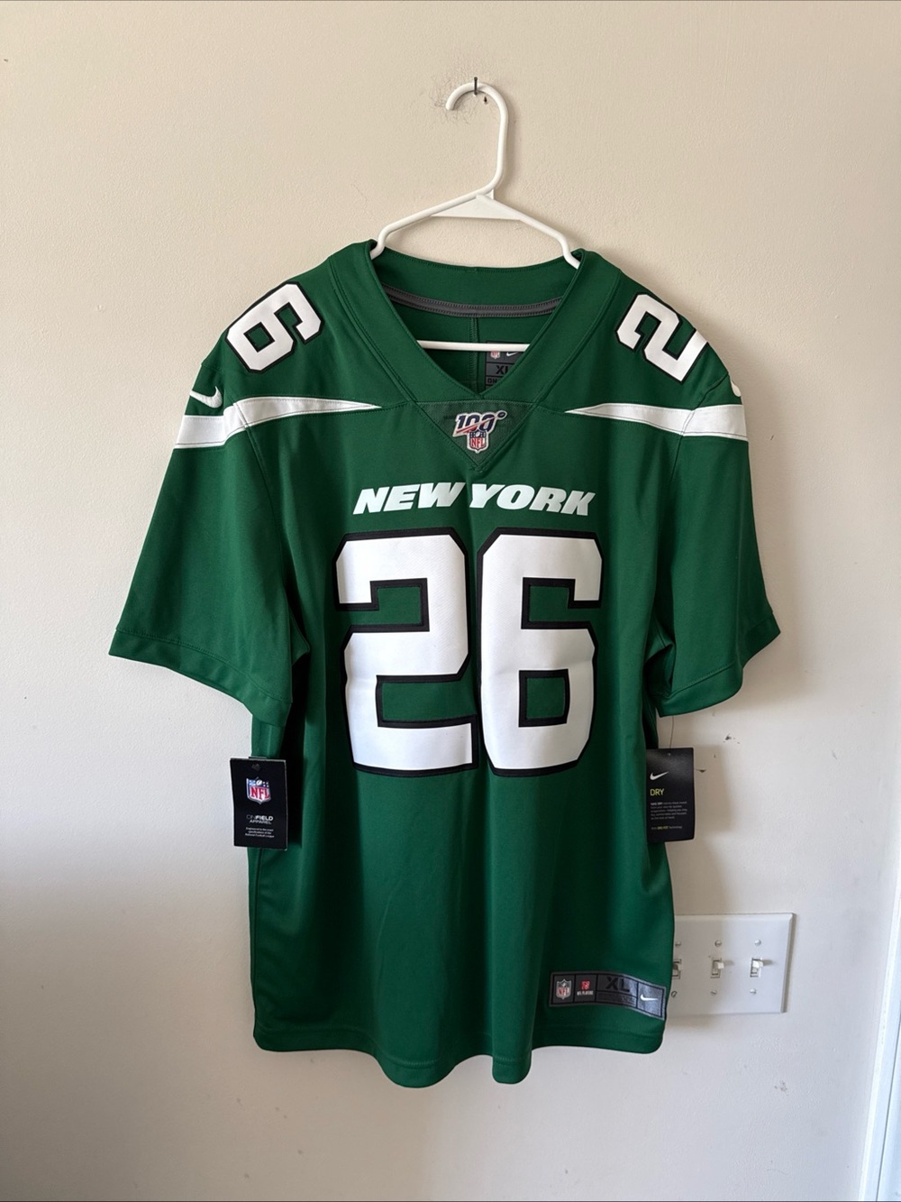 Men's Nike Le'Veon Bell #26 NY Jets NFL 100 Vapor Lmtd Jersey Sz XL - NWT RARE